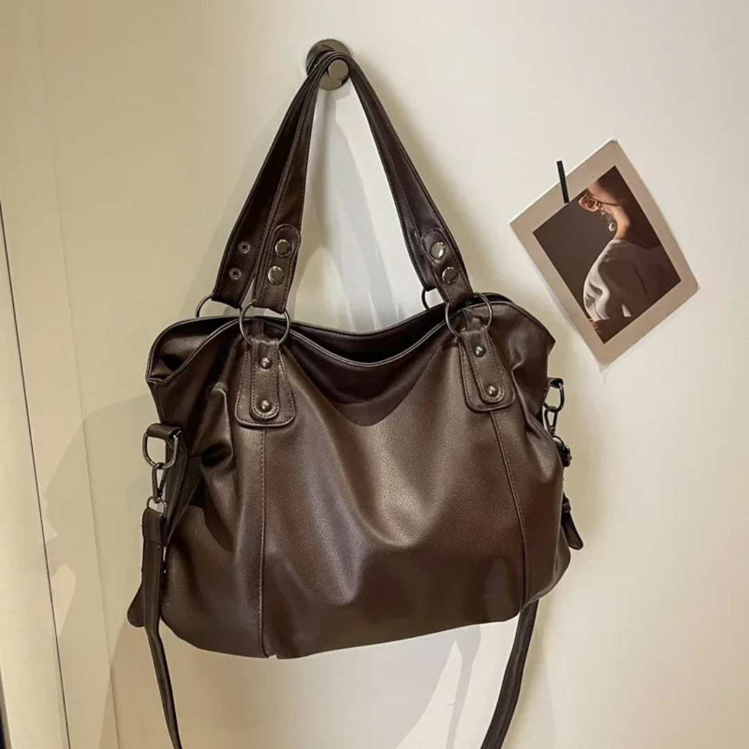 Dary - Vintage Große Leder Handtasche für Damen