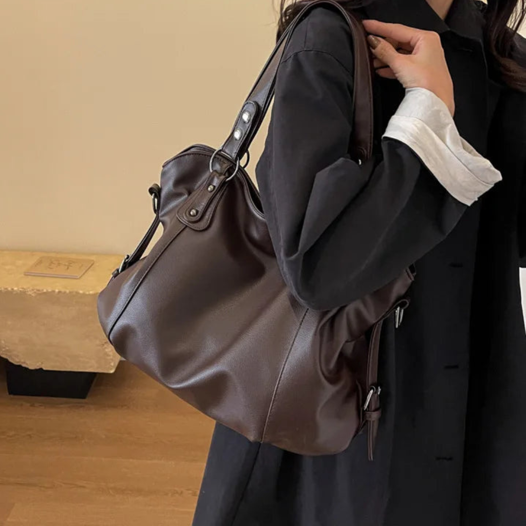 Dary - Vintage Große Leder Handtasche für Damen