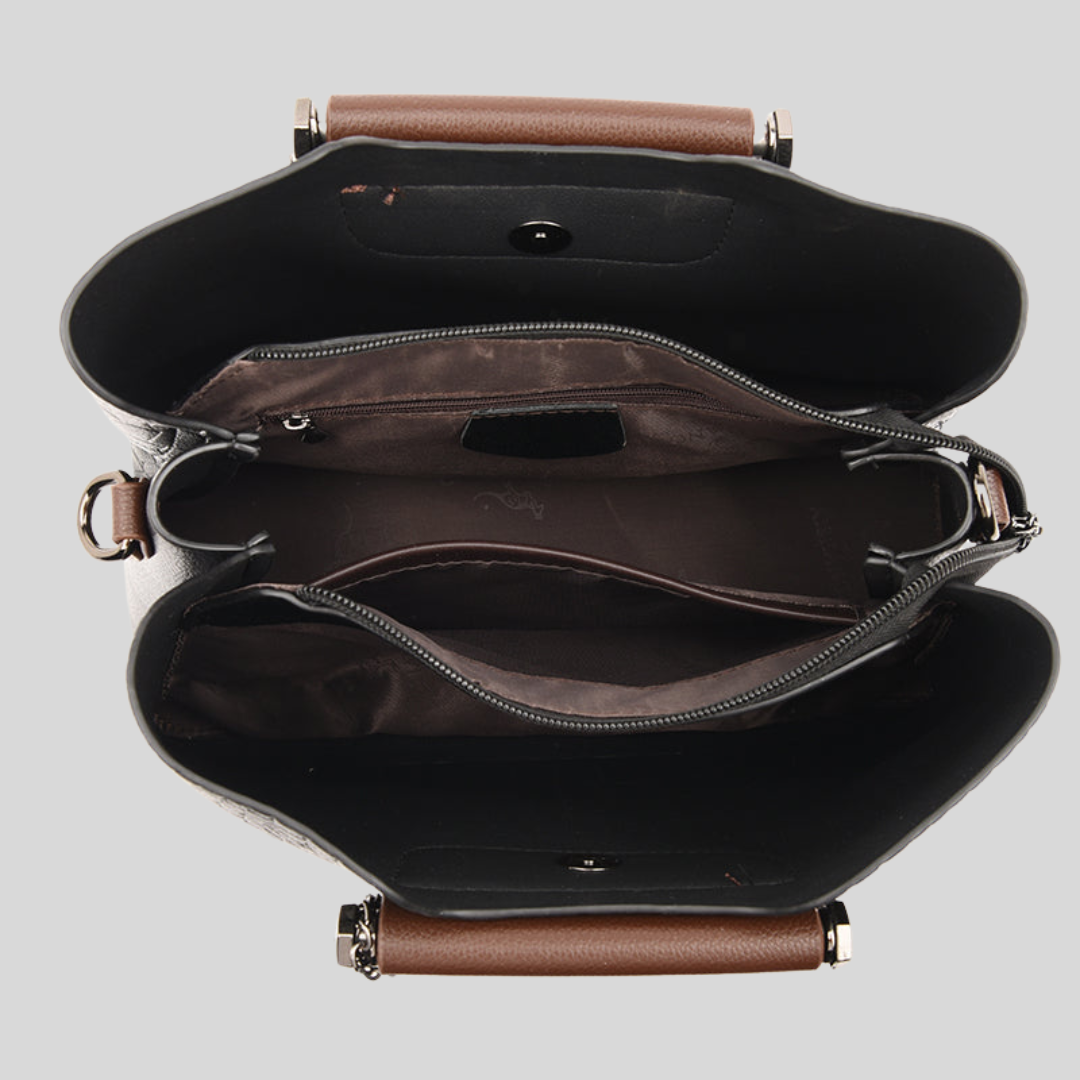 Jisy - Luxuriöse Handtasche aus Leder mit Schultergurt für Damen