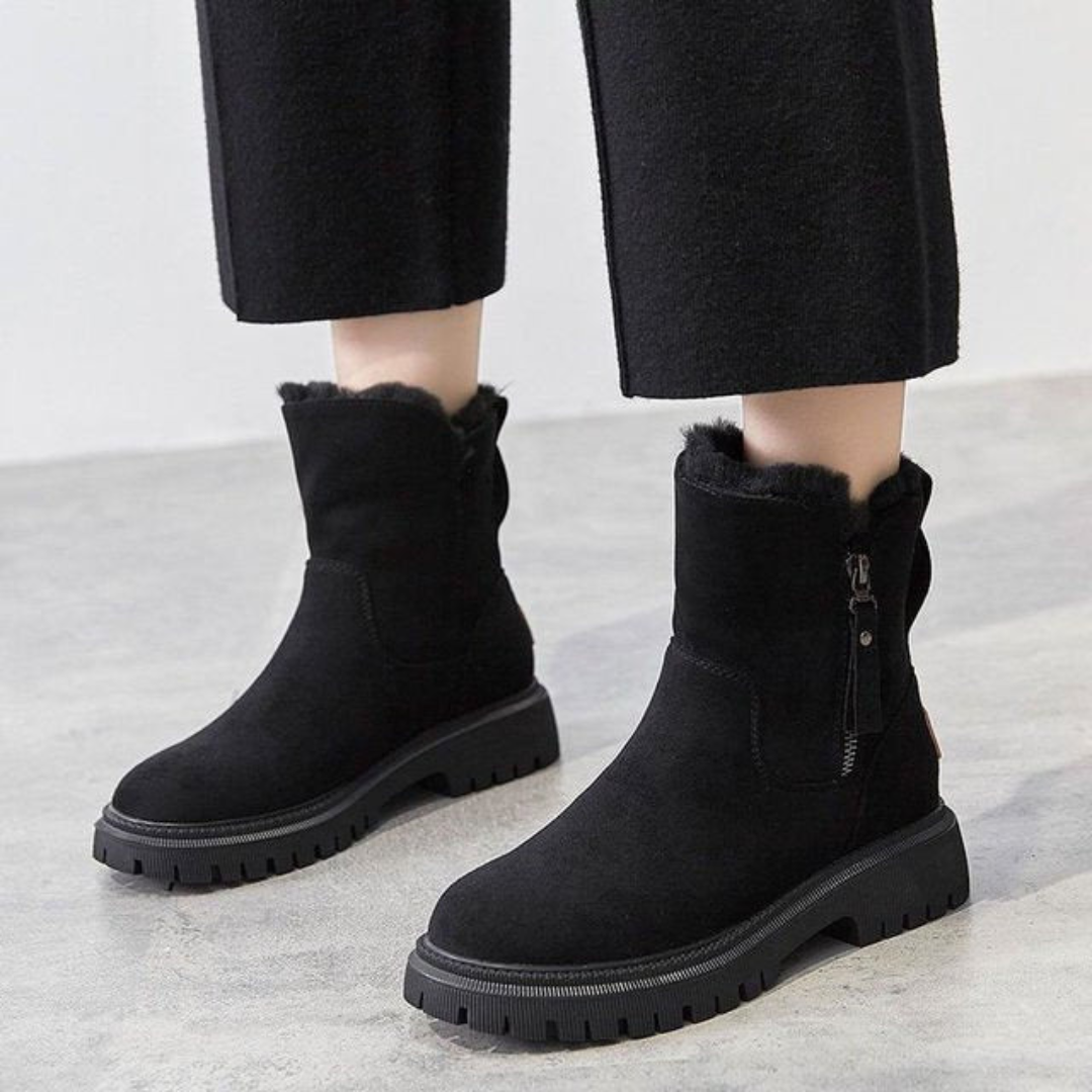 Lica -  Bequeme Rutschfester Winterstiefel mit Reißverschluss für Damen