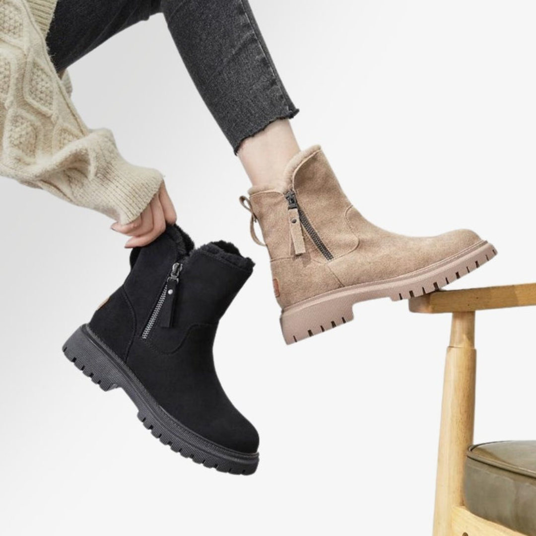 Lica -  Bequeme Rutschfester Winterstiefel mit Reißverschluss für Damen