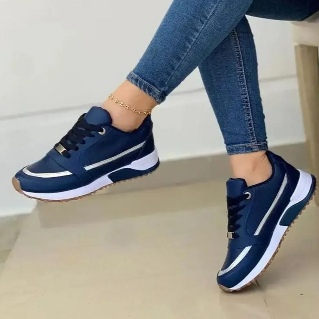 Loji - Bequeme Damen Sneaker Mit Schnürung