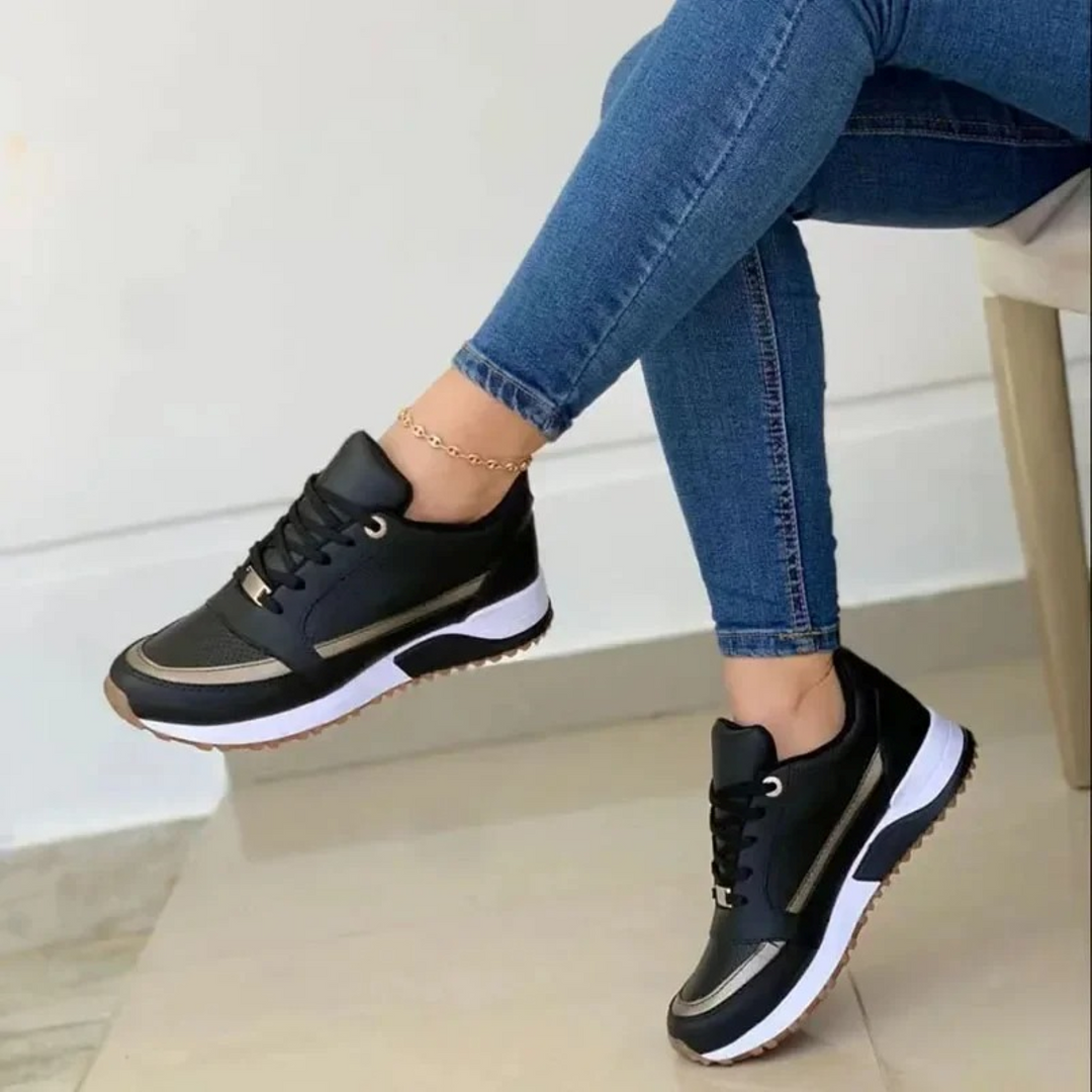 Loji - Bequeme Damen Sneaker Mit Schnürung