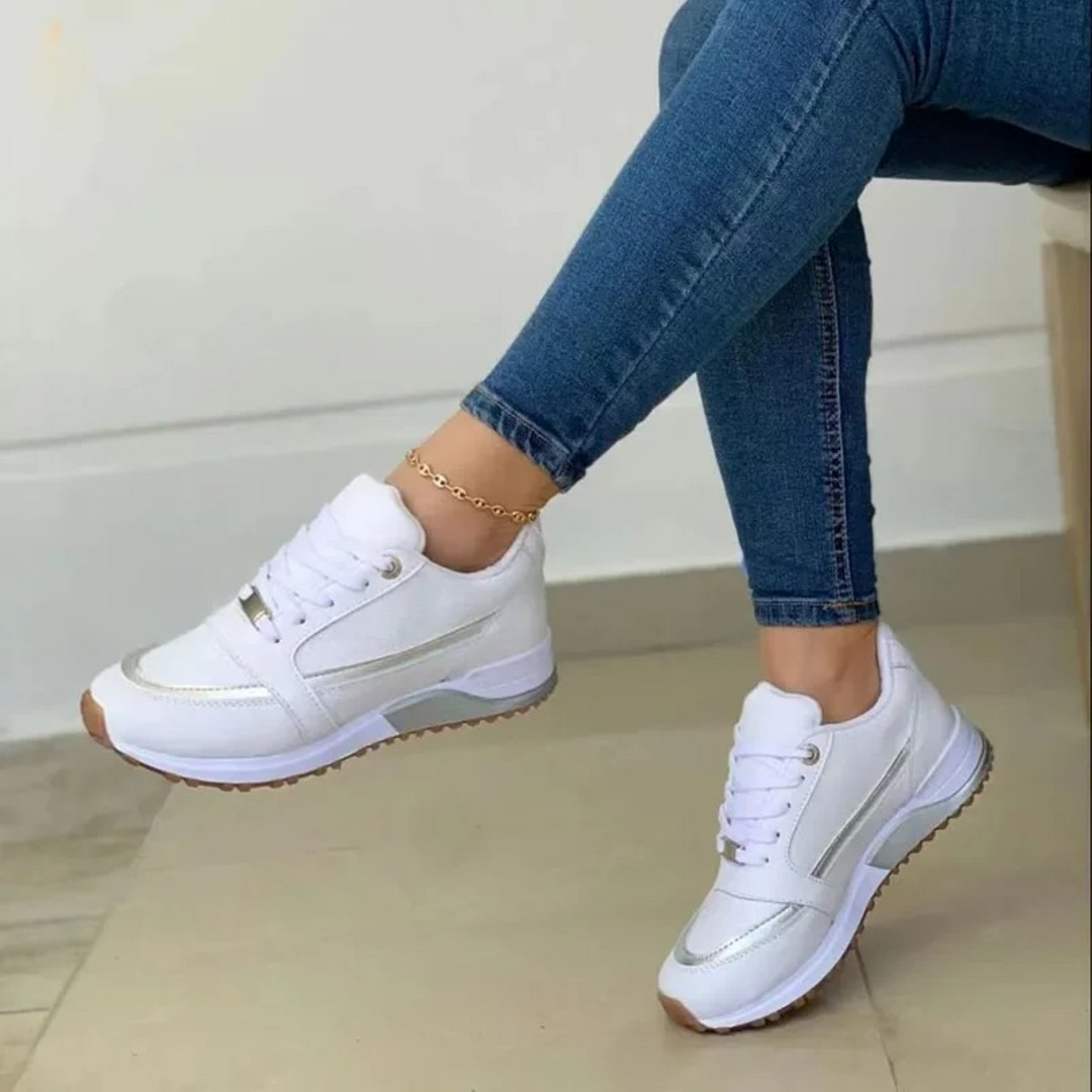 Loji - Bequeme Damen Sneaker Mit Schnürung