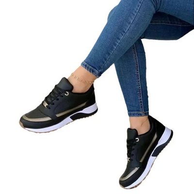 Loji - Bequeme Damen Sneaker Mit Schnürung