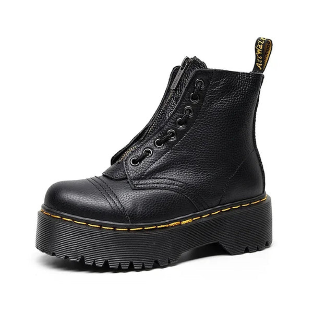 Mira - Vintage und Elegante Leder Schnürstiefel für Damen