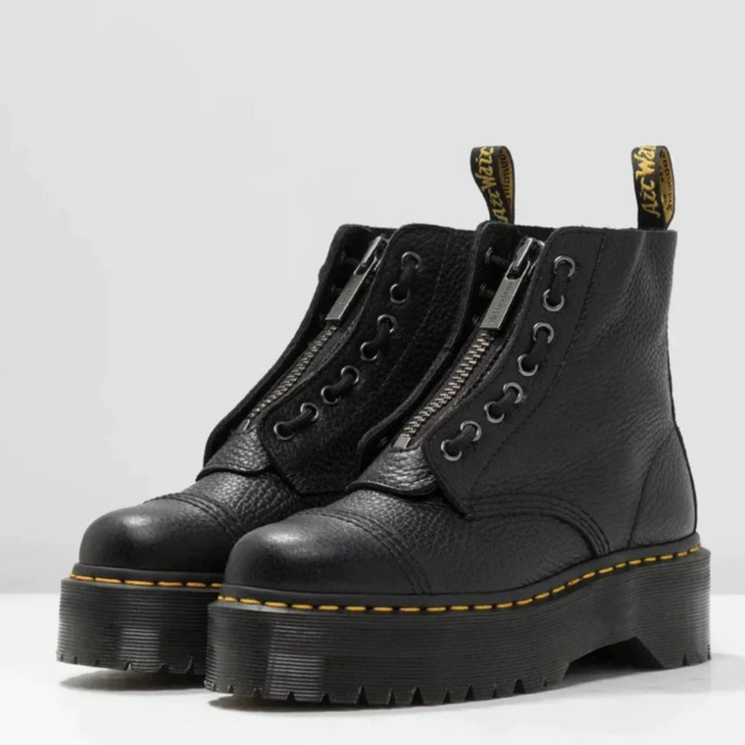 Mira - Vintage und Elegante Leder Schnürstiefel für Damen
