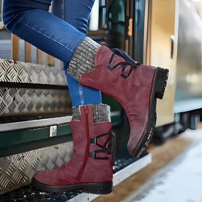 Naly - Bequeme Mittlerer Höhem Winterstiefel für Damen