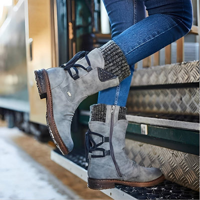 Naly - Bequeme Mittlerer Höhem Winterstiefel für Damen
