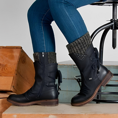 Naly - Bequeme Mittlerer Höhem Winterstiefel für Damen