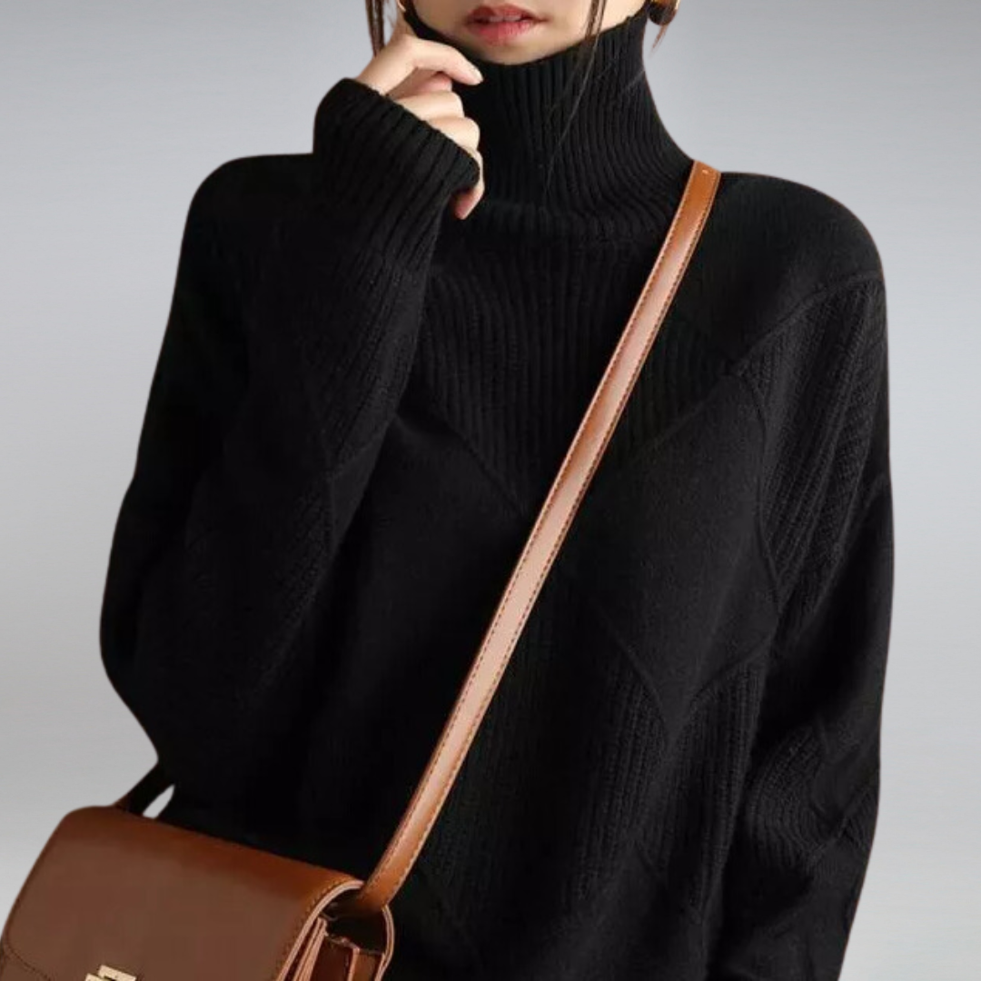 Rila - Bequeme Kaschmir pullover mit Rollkragen für Damen