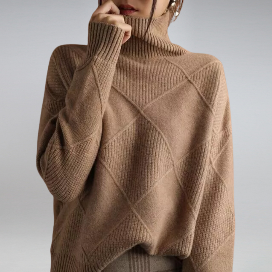 Rila - Bequeme Kaschmir pullover mit Rollkragen für Damen