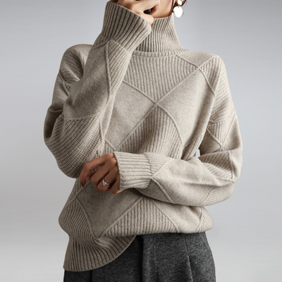 Rila - Bequeme Kaschmir pullover mit Rollkragen für Damen