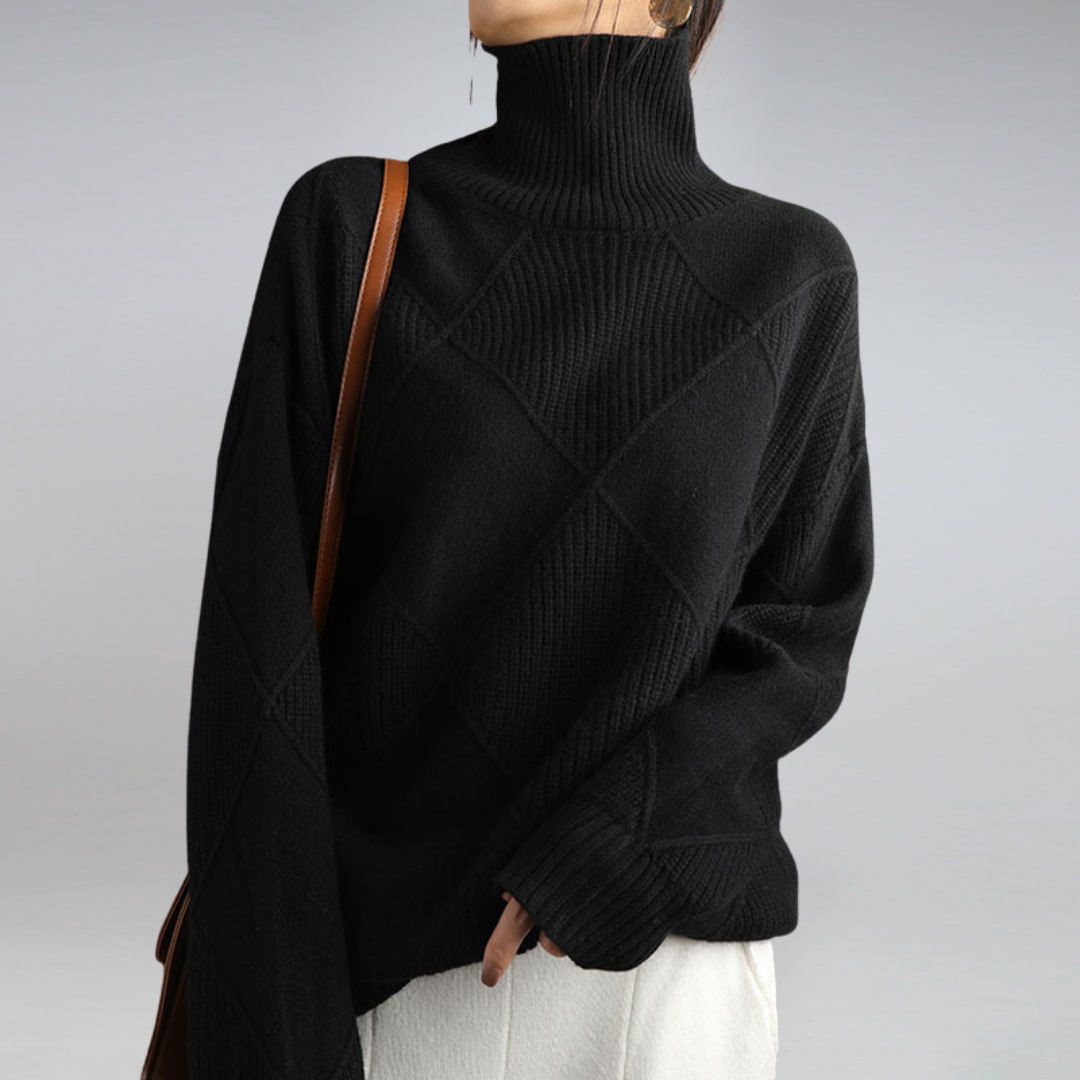 Rila - Bequeme Kaschmir pullover mit Rollkragen für Damen