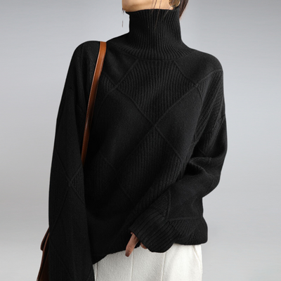 Rila - Bequeme Kaschmir pullover mit Rollkragen für Damen