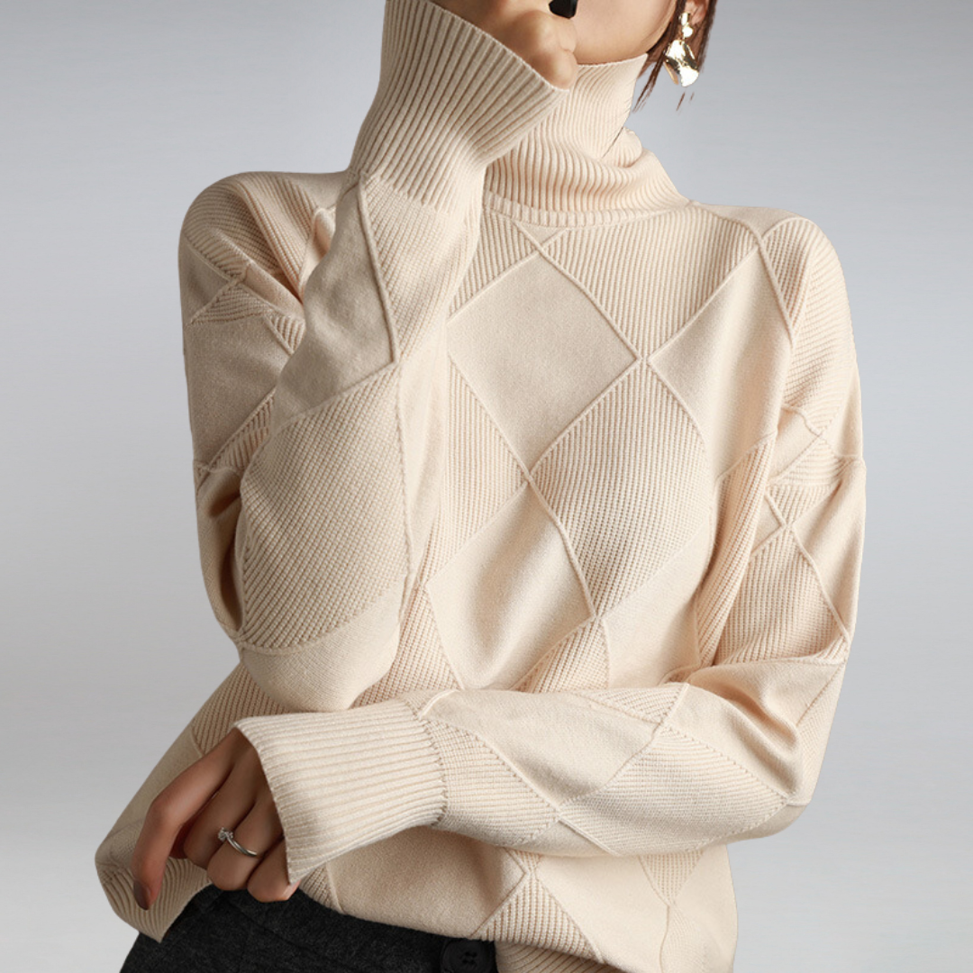 Rila - Bequeme Kaschmir pullover mit Rollkragen für Damen