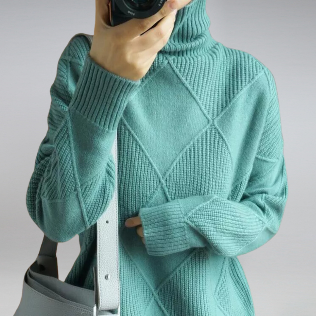Rila - Bequeme Kaschmir pullover mit Rollkragen für Damen