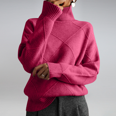 Rila - Bequeme Kaschmir pullover mit Rollkragen für Damen