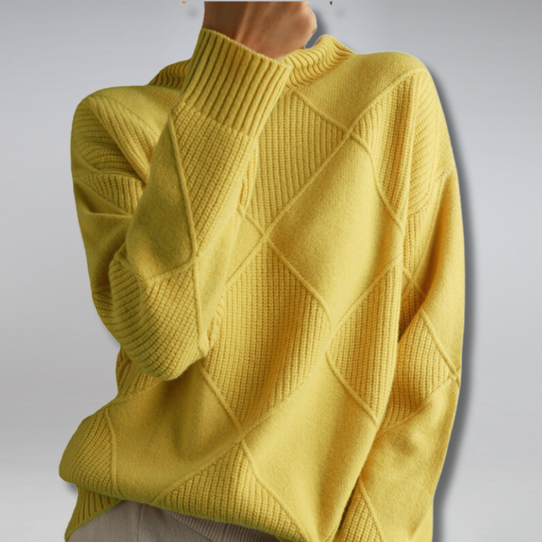 Rila - Bequeme Kaschmir pullover mit Rollkragen für Damen