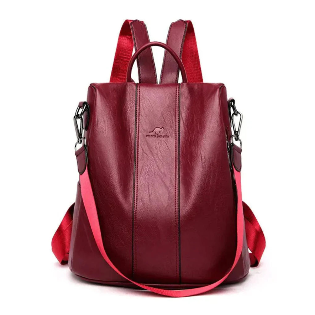 Rili - Große Diebstahlsicherer Lederrucksack für Damen