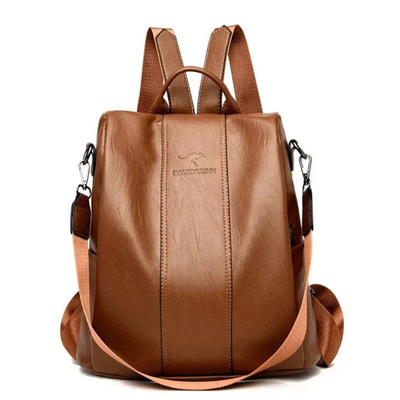 Rili - Große Diebstahlsicherer Lederrucksack für Damen