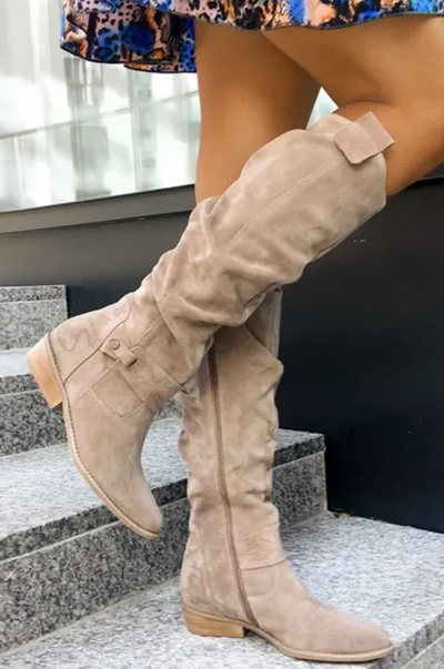 Risa – Niedrigem Absatz Stiefel Reißverschluss für Damen