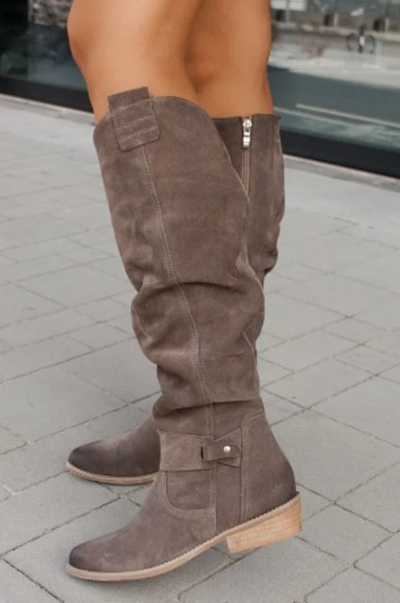 Risa – Niedrigem Absatz Stiefel Reißverschluss für Damen