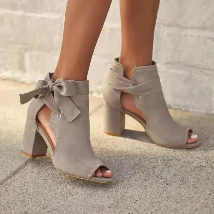 Lina - Hohem Absatz Orthopädische Schleifensandalen Fur Damen