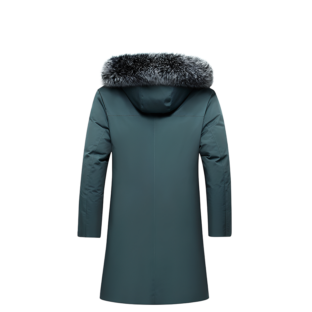 Stefan - Bequeme und Wärme Daunenjacke mit Fellkapuze für Herren